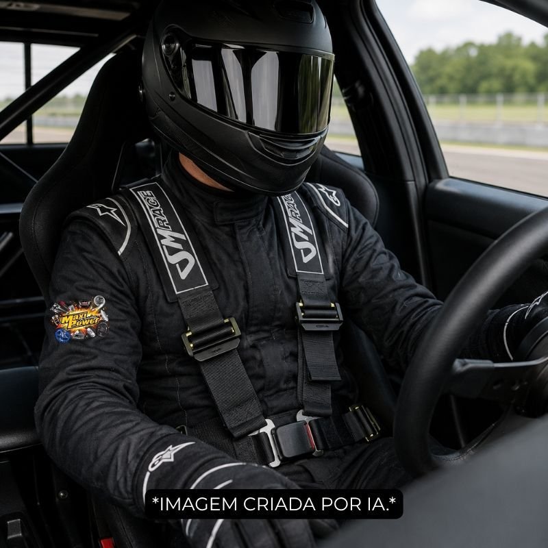 CINTO DE SEGURANÇA 4 PONTOS 2' - PRETO