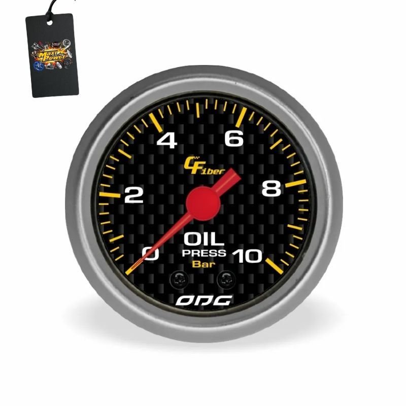 MANÔMETRO DE OLEO 10BAR 52MM - CARBON