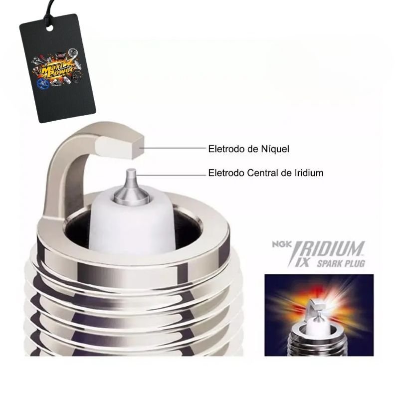 VELA DE IGNIÇÃO IRIDIUM JG COM 4UN BKR9EIX SEXTAVADO 16MM NGK