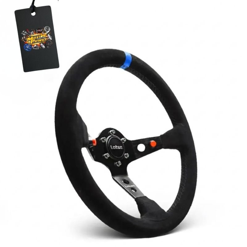 VOLANTE ESPORTIVO LOTSE DAKAR CAMURÇA COM TARJA AZUL COM CUBO