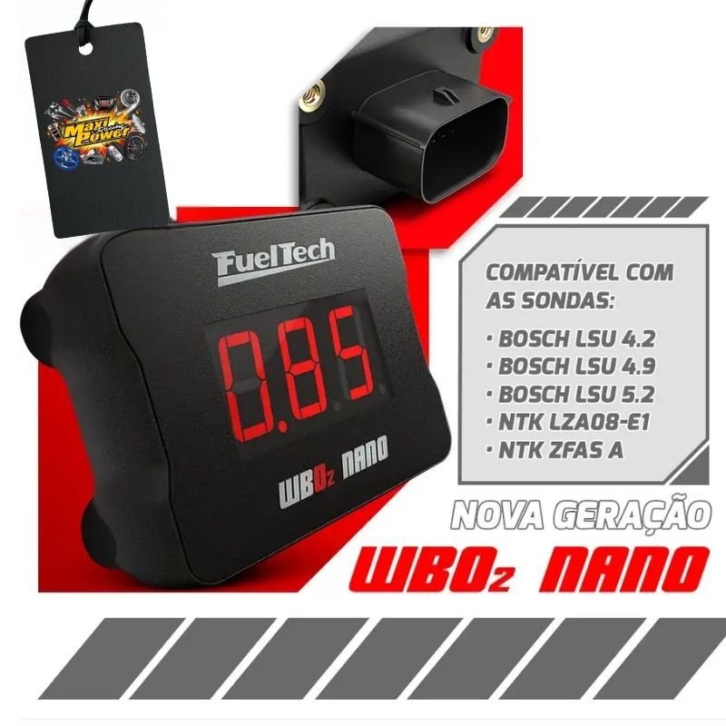 WIDEBAND NANO WB-O2 COM CHICOTE 2 METROS 4.9 - FUELTECH